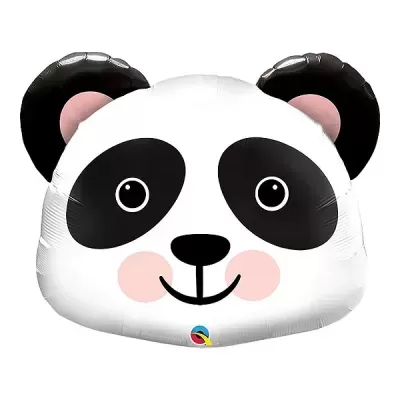 Balão de hélio em forma de cabeça de panda sorridente