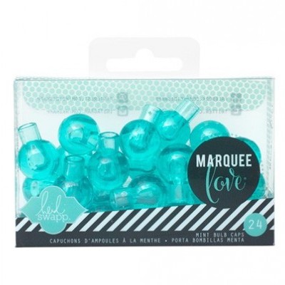 Caixa de tampas para lâmpadas azuis da marca Marquee love