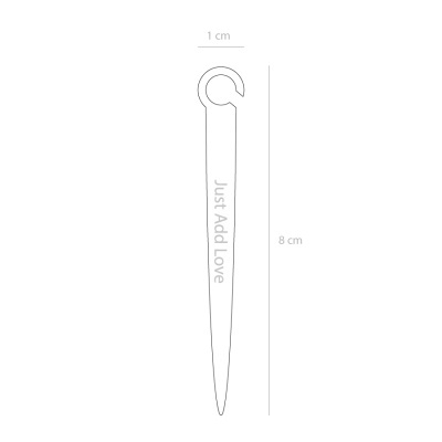 Piquete branco com texto Just Add Love