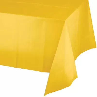 Toalha de mesa amarelo sólido e lisa