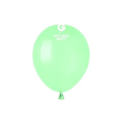 Balão verde menta com texto branco MINT GREEN #077