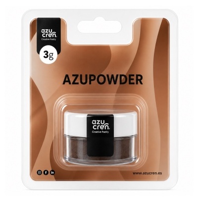 Embalagem plástica com frasco de pó AZUPOWDER 3g