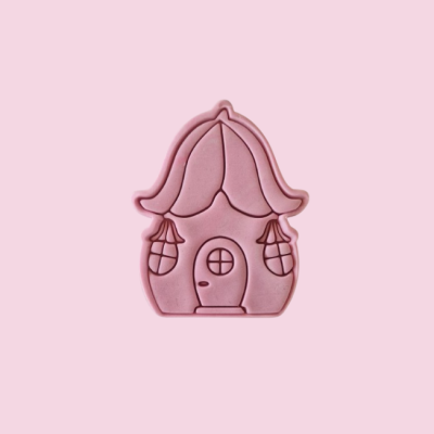 Molde de silicone rosa em forma de casa mágica