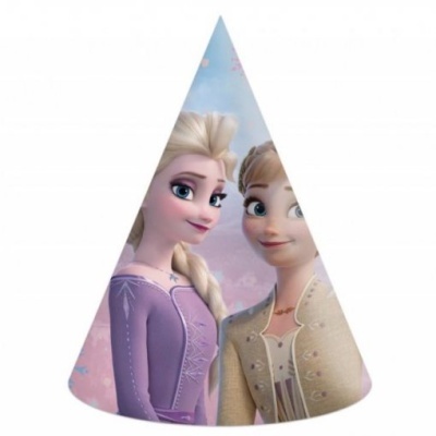 Chapéu de festa com personagens Elsa e Anna do Frozen