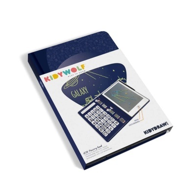 Embalagem azul e branca para mesa de desenho LCD Kidywolf Galaxy