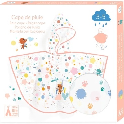 Capa de chuva infantil colorida para 3-5 anos em embalagem