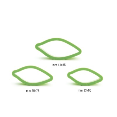 Moldes para biscoitos em forma de folha, plástico verde, três tamanhos