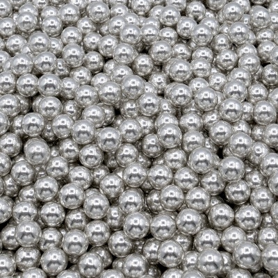 Esferas pequenas prateadas brilhantes