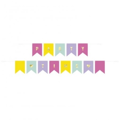 Bandeirola decorativa colorida PARTY TIME