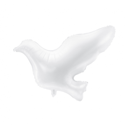 Balão branco em forma de pássaro