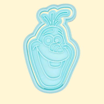 Forma de silicone azul claro rosto Olaf Frozen