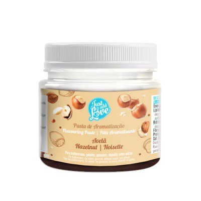 Pote de pasta de aromatização sabor avelã Just add Love