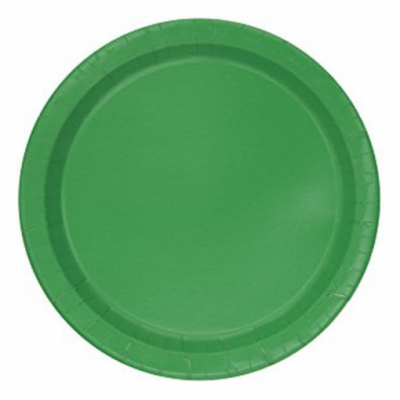 Prato descartável redondo verde
