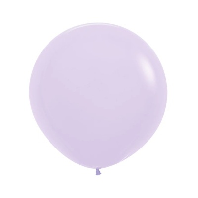 Balão lilás redondo em fundo branco