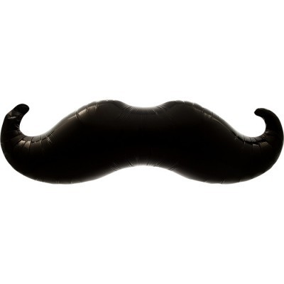 Balão preto em forma de bigode