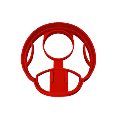 Cortador de bolacha vermelho em forma de cogumelo