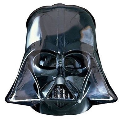 Balão metálico Darth Vader preto brilhante