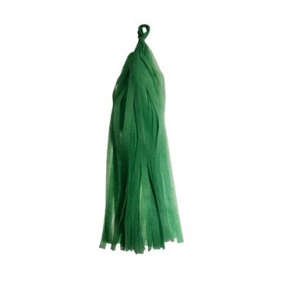 Tassel ou fita decorativa verde com tiras finas