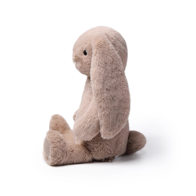 Peluche coelho cinza claro sentado com orelhas longas