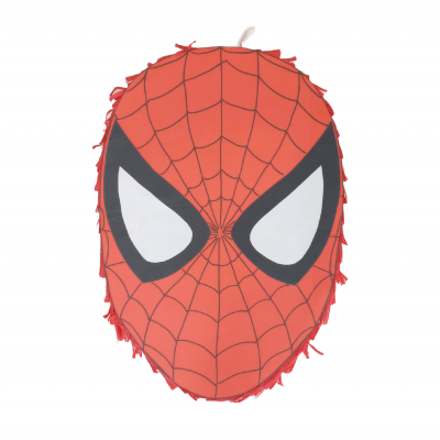Máscara em tecido com design do Homem-Aranha em vermelho, preto e branco