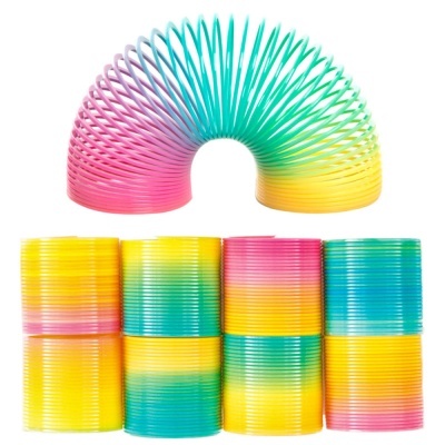 Conjunto de molas de brinquedo coloridas em diferentes cores