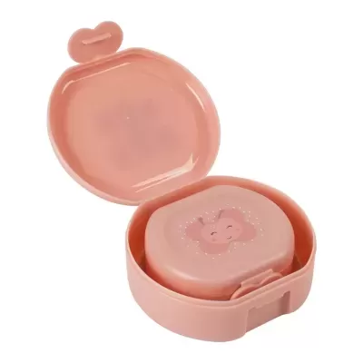 Caixa de armazenamento cor-de-rosa com caixa interna decorada com borboleta