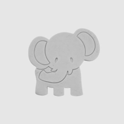 Figura de elefante branco em fundo neutro