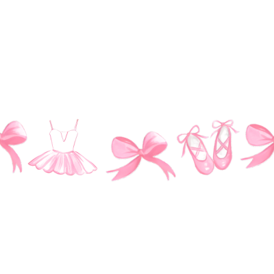 Varal decorativo com elementos de ballet cor-de-rosa