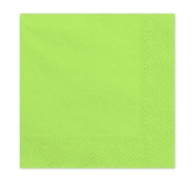 Guardanapo quadrado verde-limão com padrão de pontos em relevo nas bordas