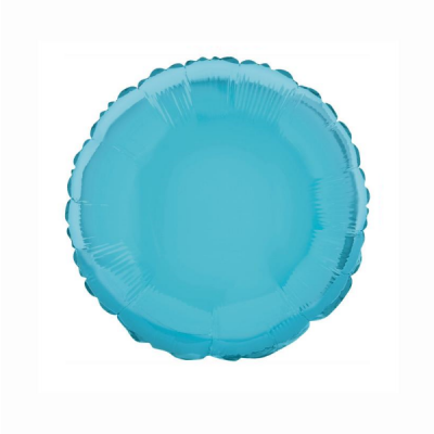 Balão azul redondo metálico