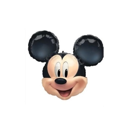 Balão em forma da cabeça do Mickey Mouse com rosto sorridente