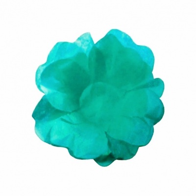 Flor verde translúcida feita de vidro ou resina