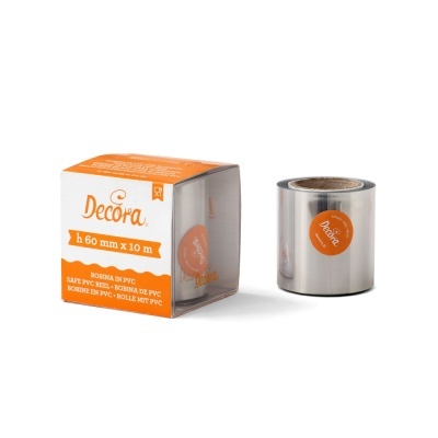 Rolo de fita de PVC Decora com embalagem branca e laranja, 60 mm x 10 m