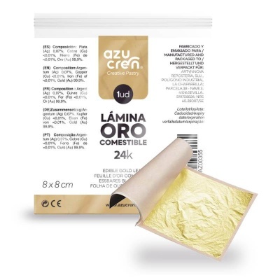 Pacote de folha de ouro comestível 24k azucre'n