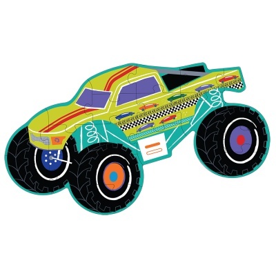 Desenho de carro de brinquedo monster truck colorido