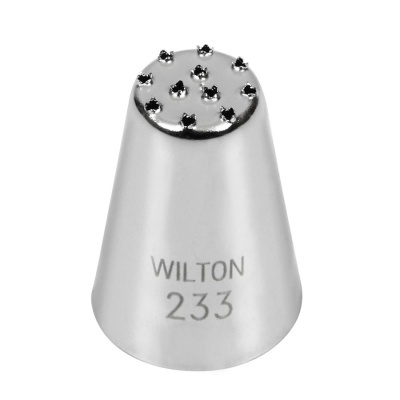 Bico de confeitaria Wilton 233 em metal prateado com pequenas pontas