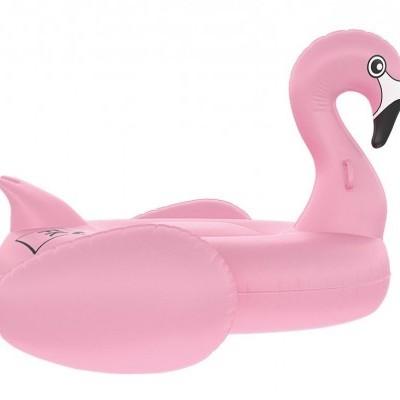Bóia insuflável de flamingo cor-de-rosa