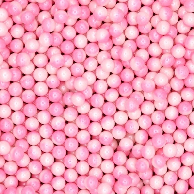 Esferas plásticas rosa brilhantes para artesanato