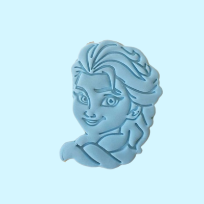 Molde azul claro da personagem Elsa de Frozen