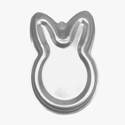 Forma de metal para bolos em forma de cabeça de coelho