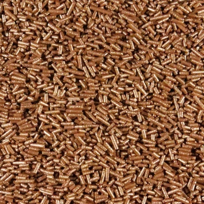 Granulados de confeitaria bronze metálico com brilho