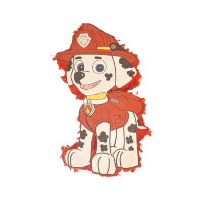 Almofada personagem canino dálmata de bombeiro vermelha