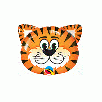 Máscara infantil com design de tigre colorido