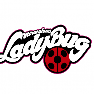 Logótipo com texto Marvelous LadyBug e uma joaninha vermelha com pontos pretos
