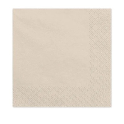 Guardanapo de papel bege com padrão geométrico nas bordas