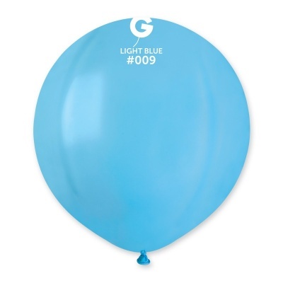 Balão azul claro com texto branco G LIGHT BLUE #009