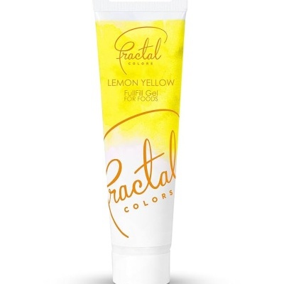 Tubo plástico de gel amarelo para alimentos Fractal Colors