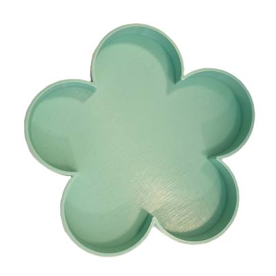 Forma de silicone verde menta formato flor