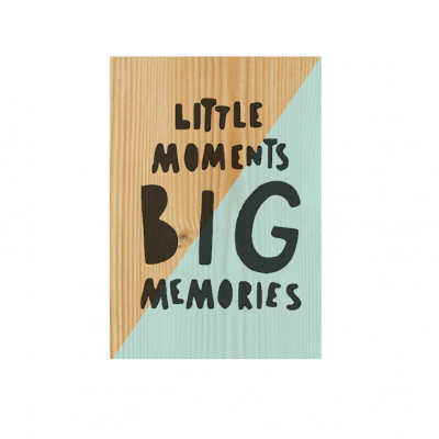 Pancarta decorativa de madeira com texto em inglês