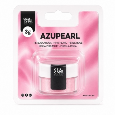 Pó perolado rosa AZUPEARL Azucrem em embalagem transparente